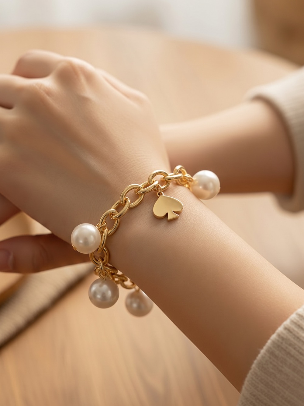Kate Spade Gold Bracelet with Pearl Accents - Picture 1 of 7